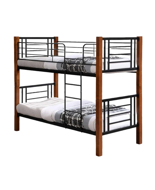 MW DB02 DBL WOODEN/STEEL BUNK