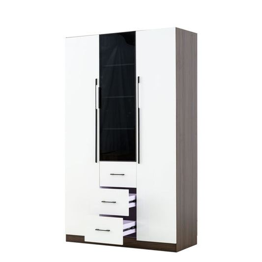 Mw 33gl 3dr Robe White Woodgrain