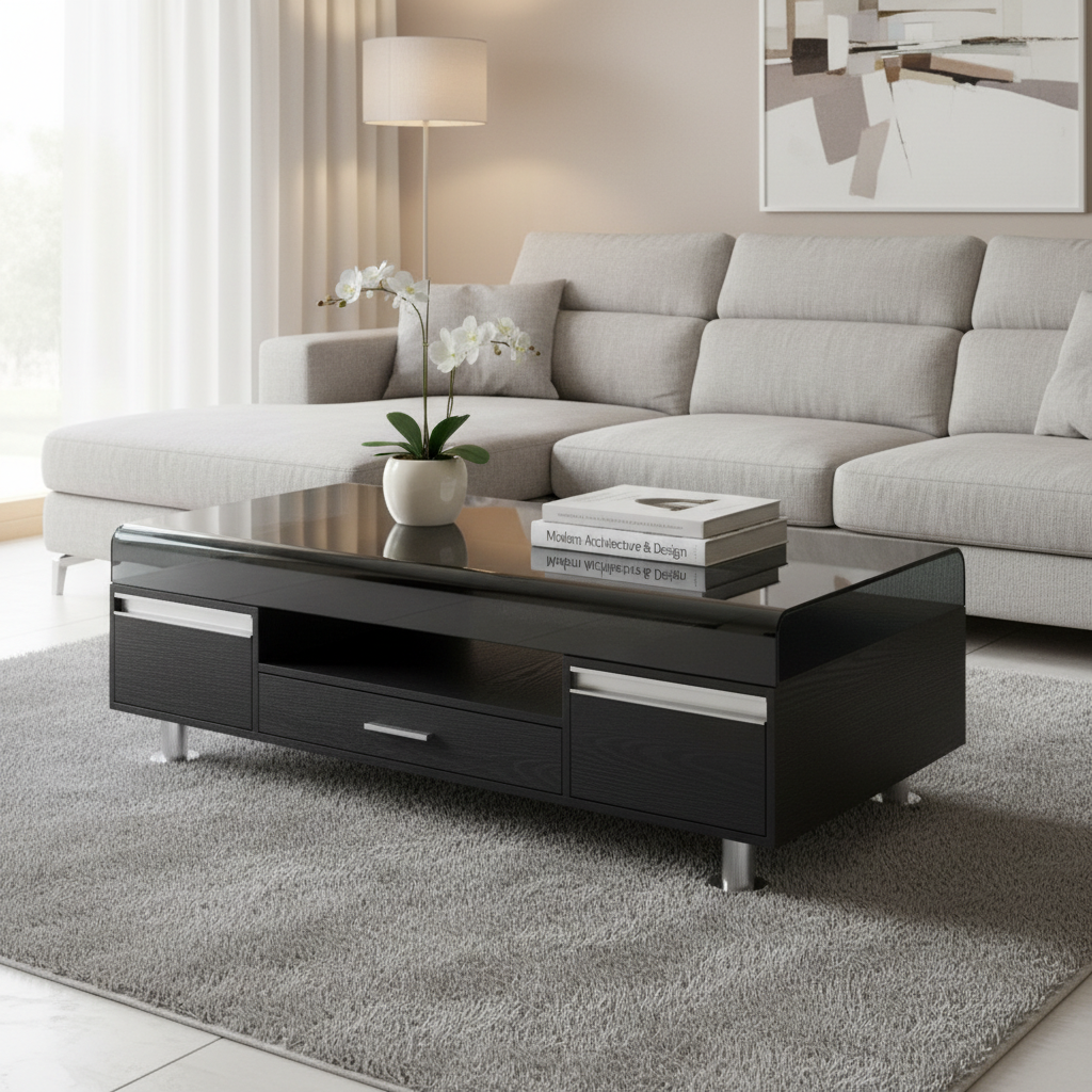 Coffee Table A25/6012 Bent Glass