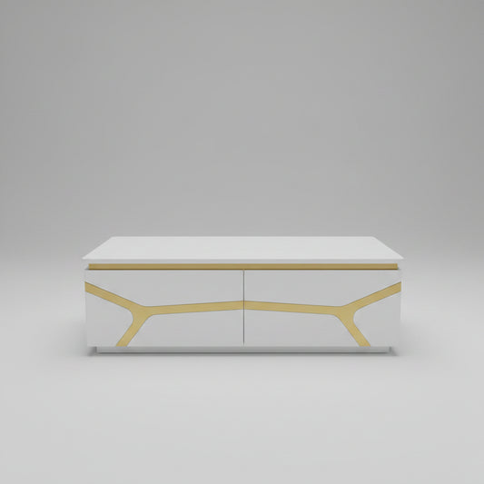 COFFEE TABLE TD18 GOLD/WHITE