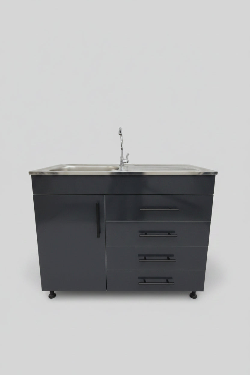 CHINESE 1DR+4DRAW SINGLE WOODEN SINK