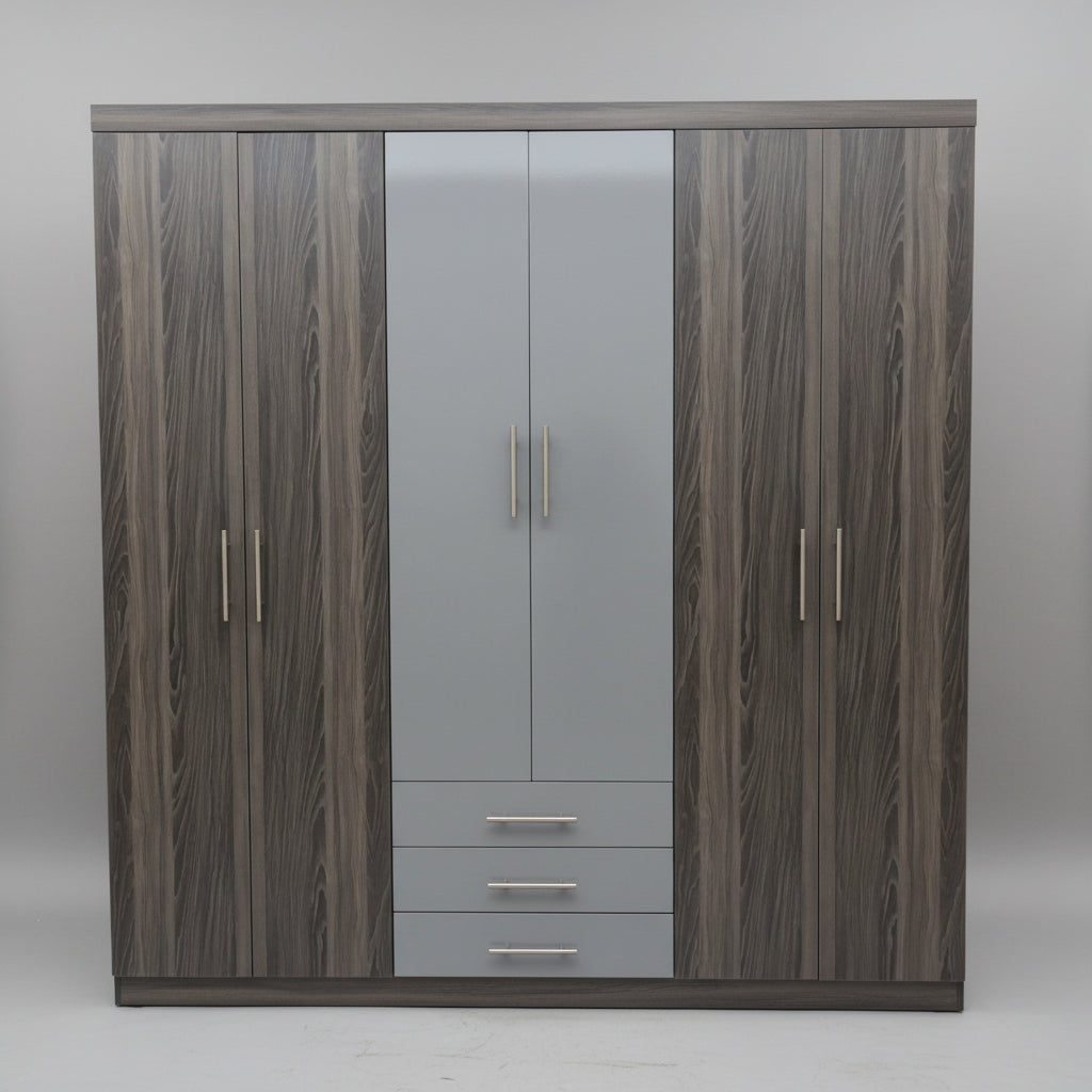 MW 99 6DR ROBE GREY+WOOD