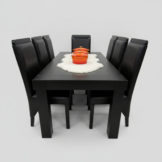 Rio 7Pc Dining Room Suite Blk - Makoya Home