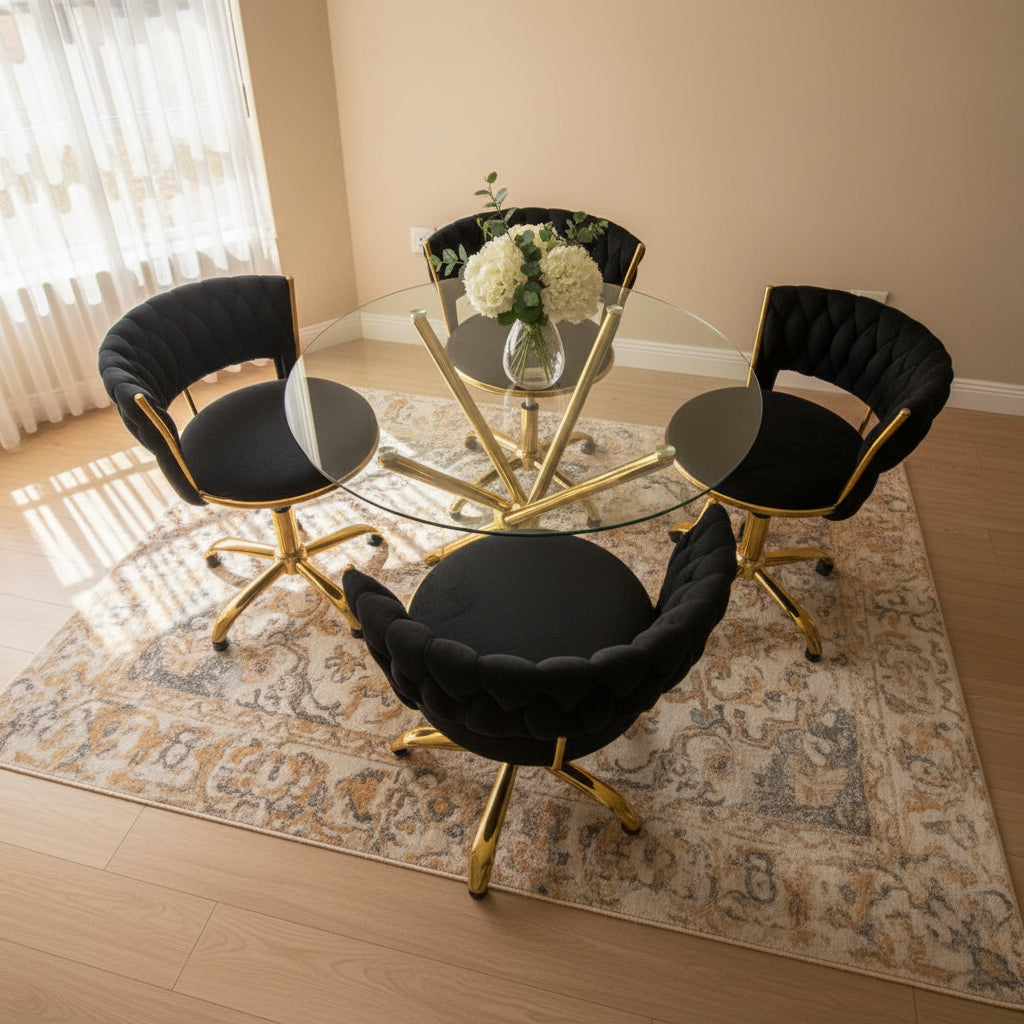 COFFEE TABLE T-2-1 GOLD LEGS