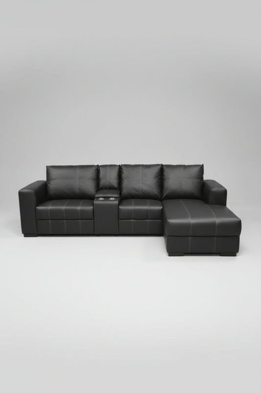 NANCO 2DIV+CONSOLE+CHAIS L/SUITE BLACK
