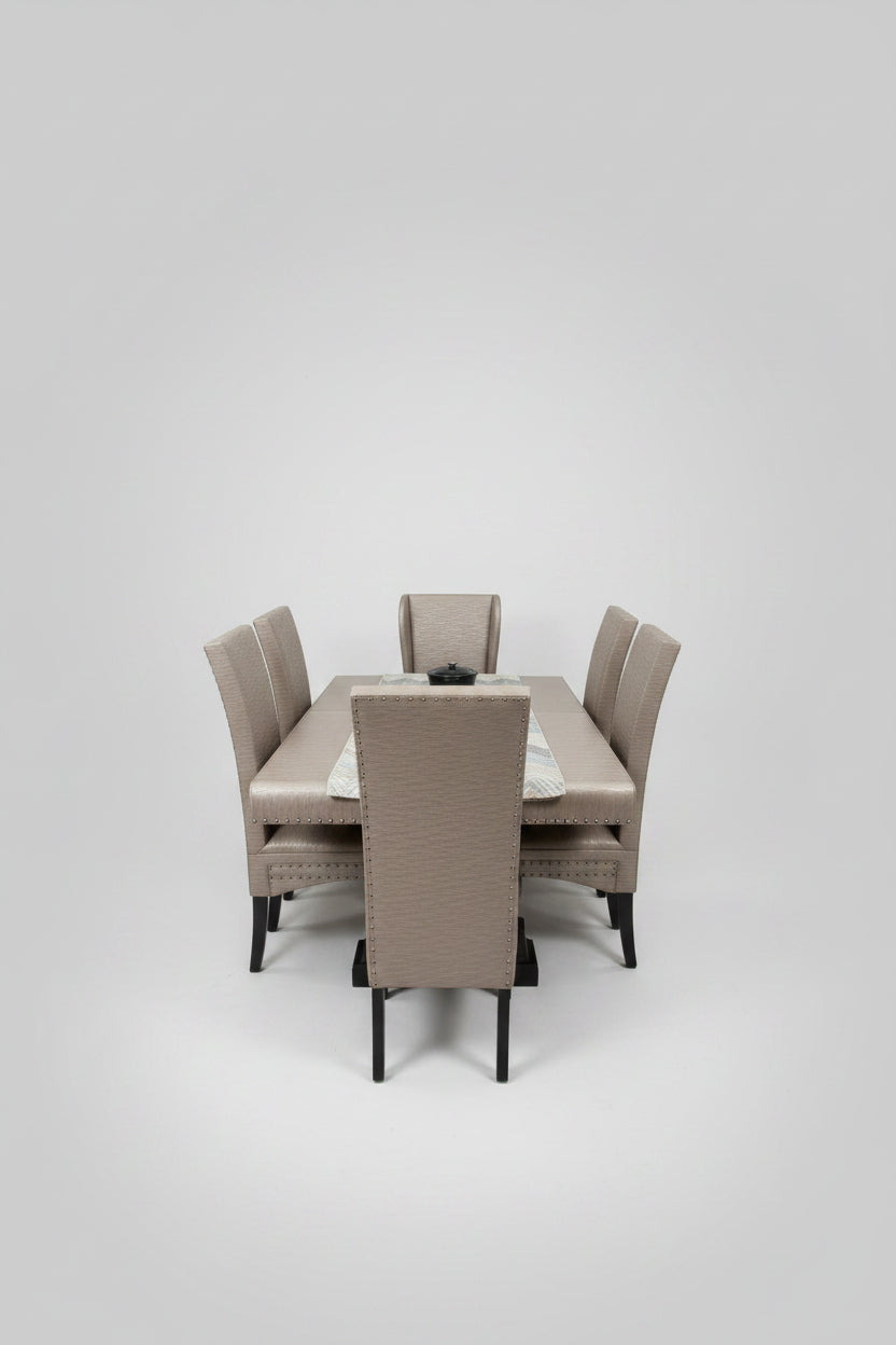 GRAMO DINING SET 7PC FULL NAT GLAMOUR