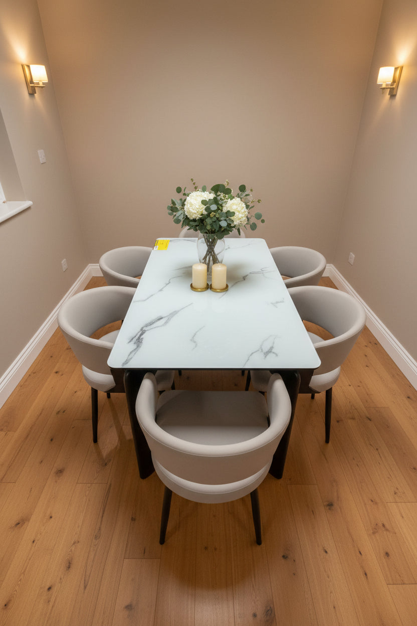 2031 DINING SET WITH 6 TUB CHAIRS