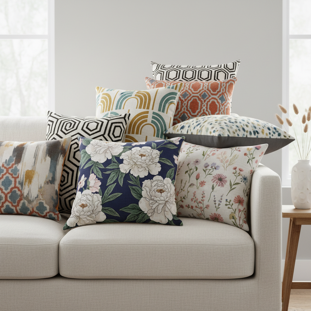 Bedding-Hal Asst Printed Scatter Cushions