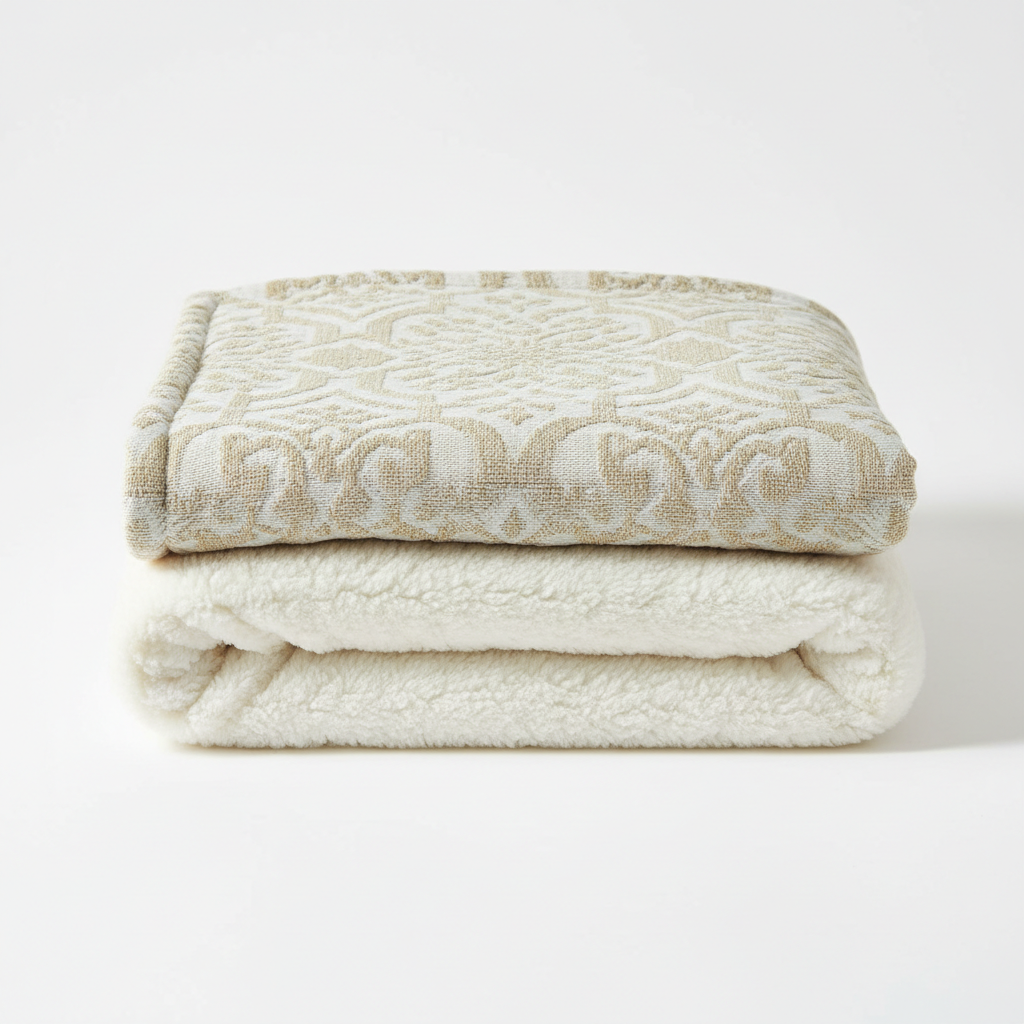 Bedding-Jacquard Sherpa Throw 150x180