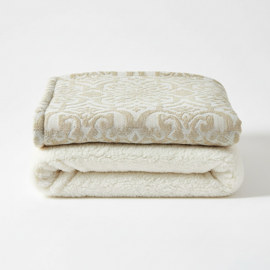 Bedding-Jacquard Sherpa Throw 150x180