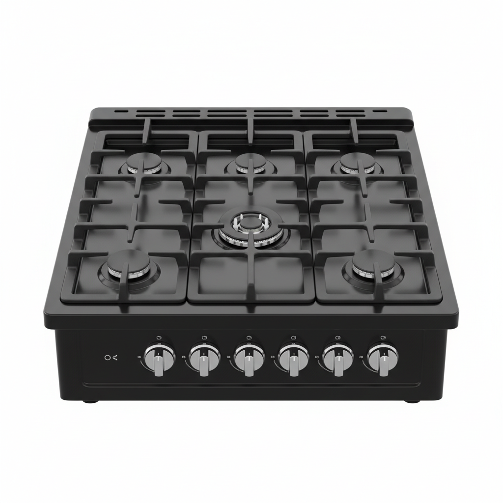 Blaze 6 Burner Gas Stove Black