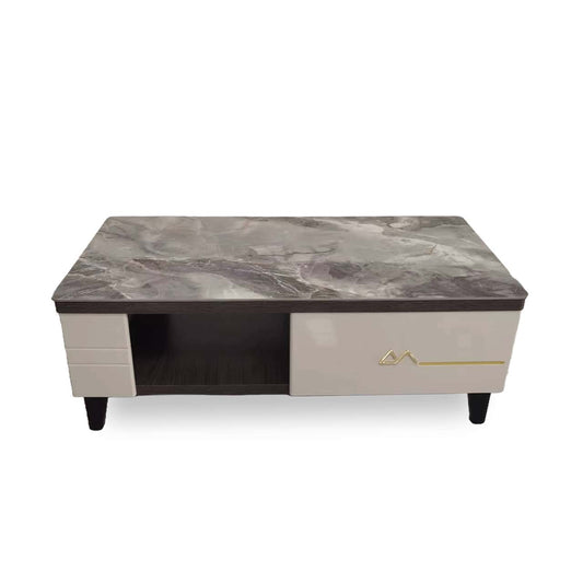 COFFEE TABLE MW136 STONE TOP GREY MARBLE