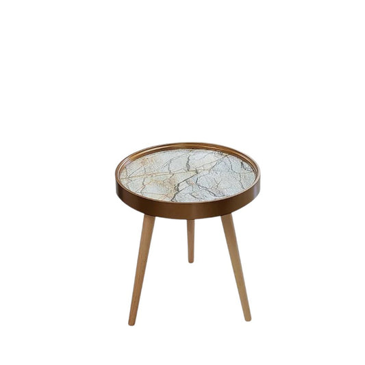 COFFEE TABLE CT380C BRONZE EDGE/CREAM MARBLE