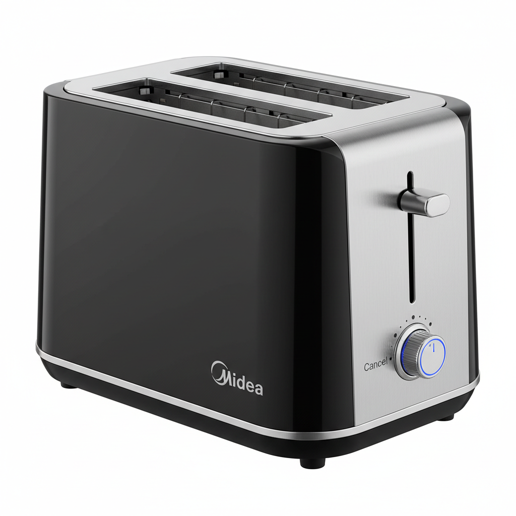 MIDEA 2SLICE TOASTER BLK - MT RS2L13W