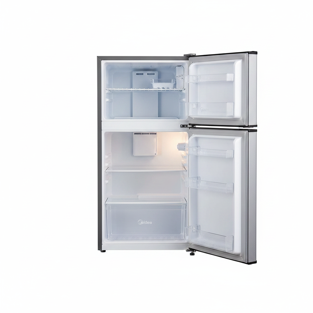 Midea Bar Fridge Dbl Door Silver