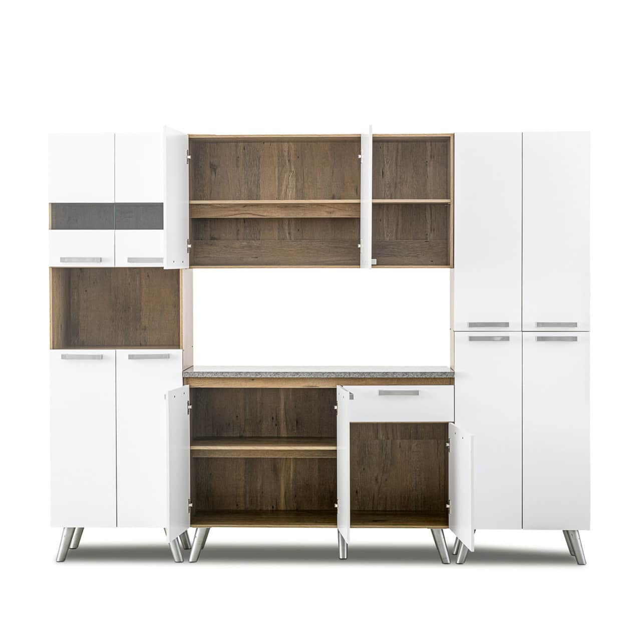MW BR 930 4PC K/SCHEME UK OAK + SNOW WHT