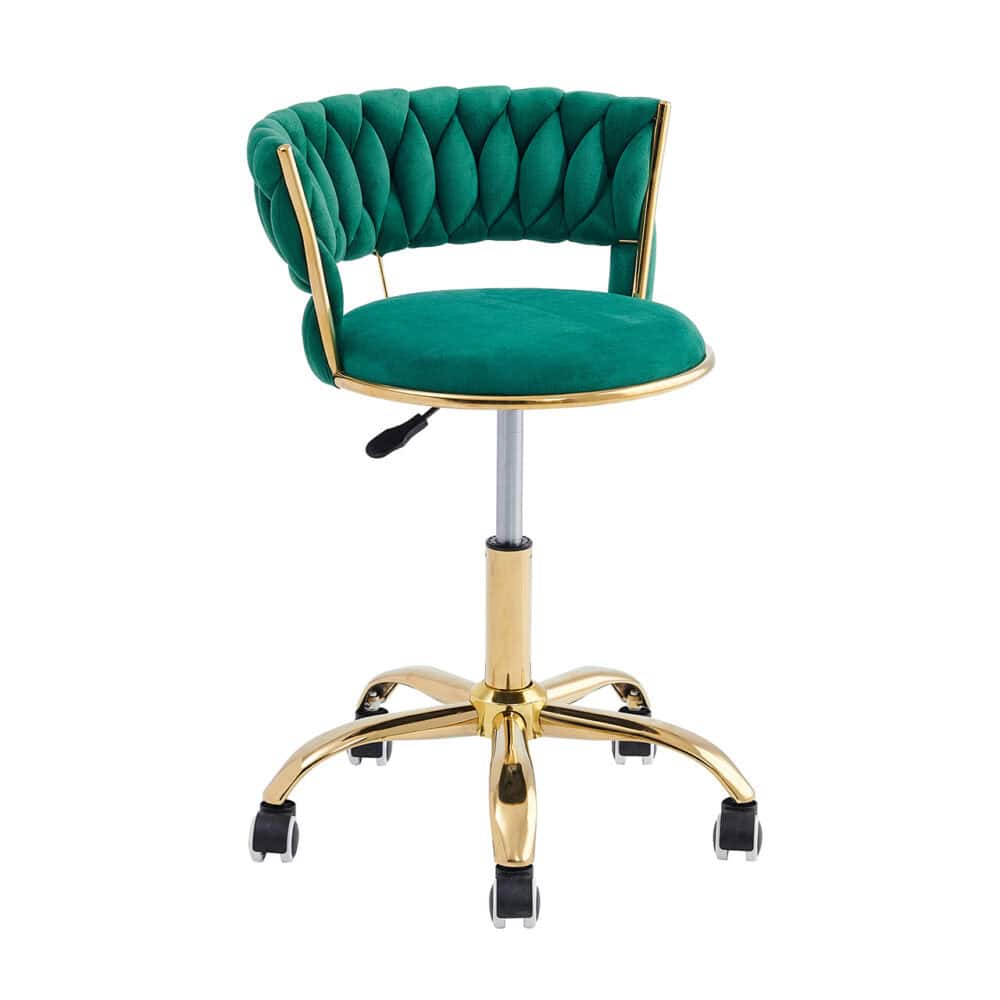 Mw Bar Chair With Wheel Black Velvet