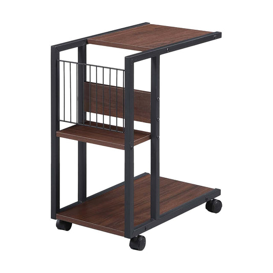 OFFICE SIDE TABLE MWTF31 WITH WHEELS WALNUT