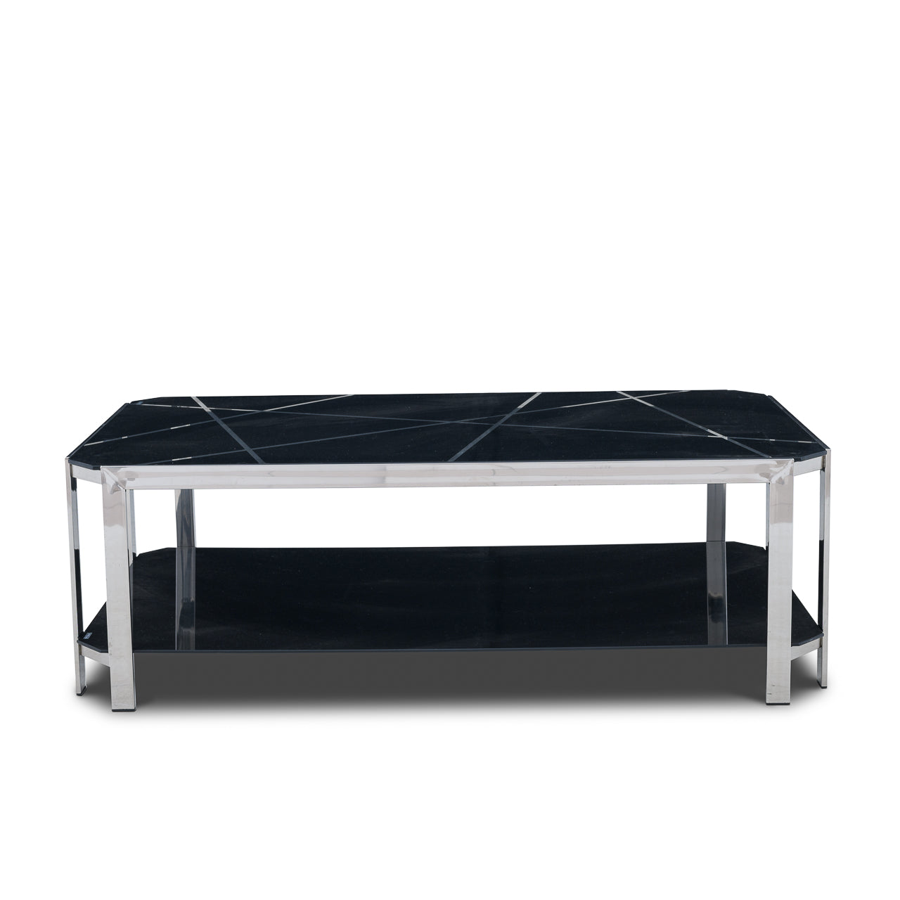COFFEE TABLE CT786 GLASS DIAMOND PATTERN