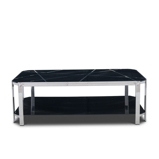 COFFEE TABLE CT786 GLASS DIAMOND PATTERN