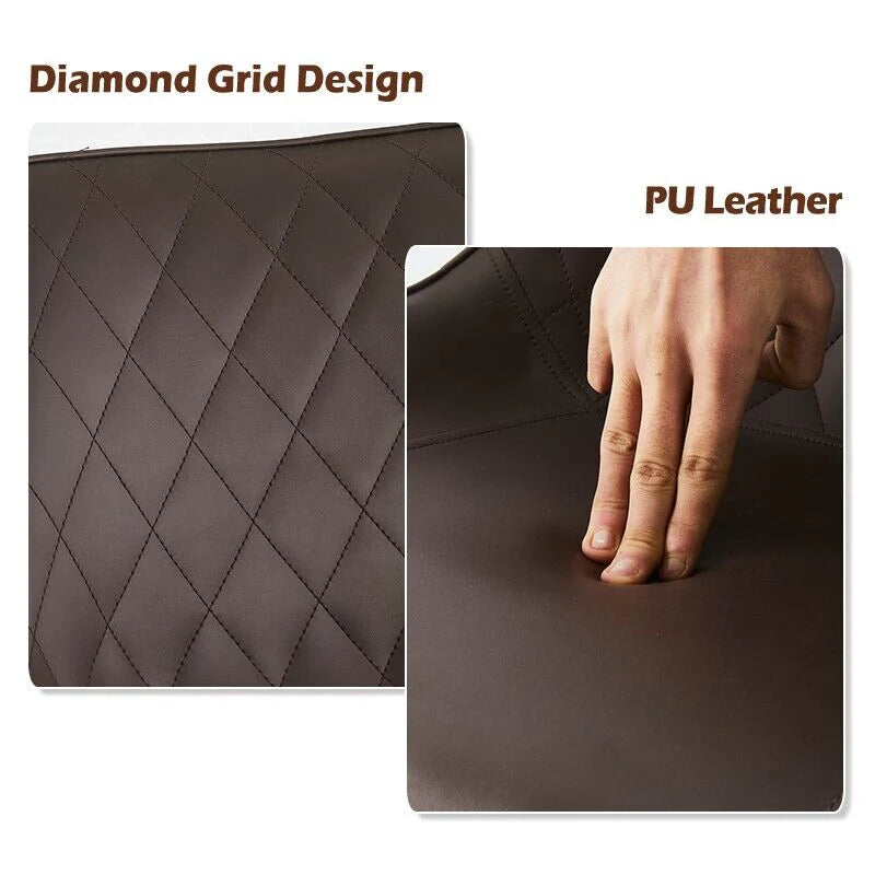 P136 BAR STOOL BROWN LEATHER