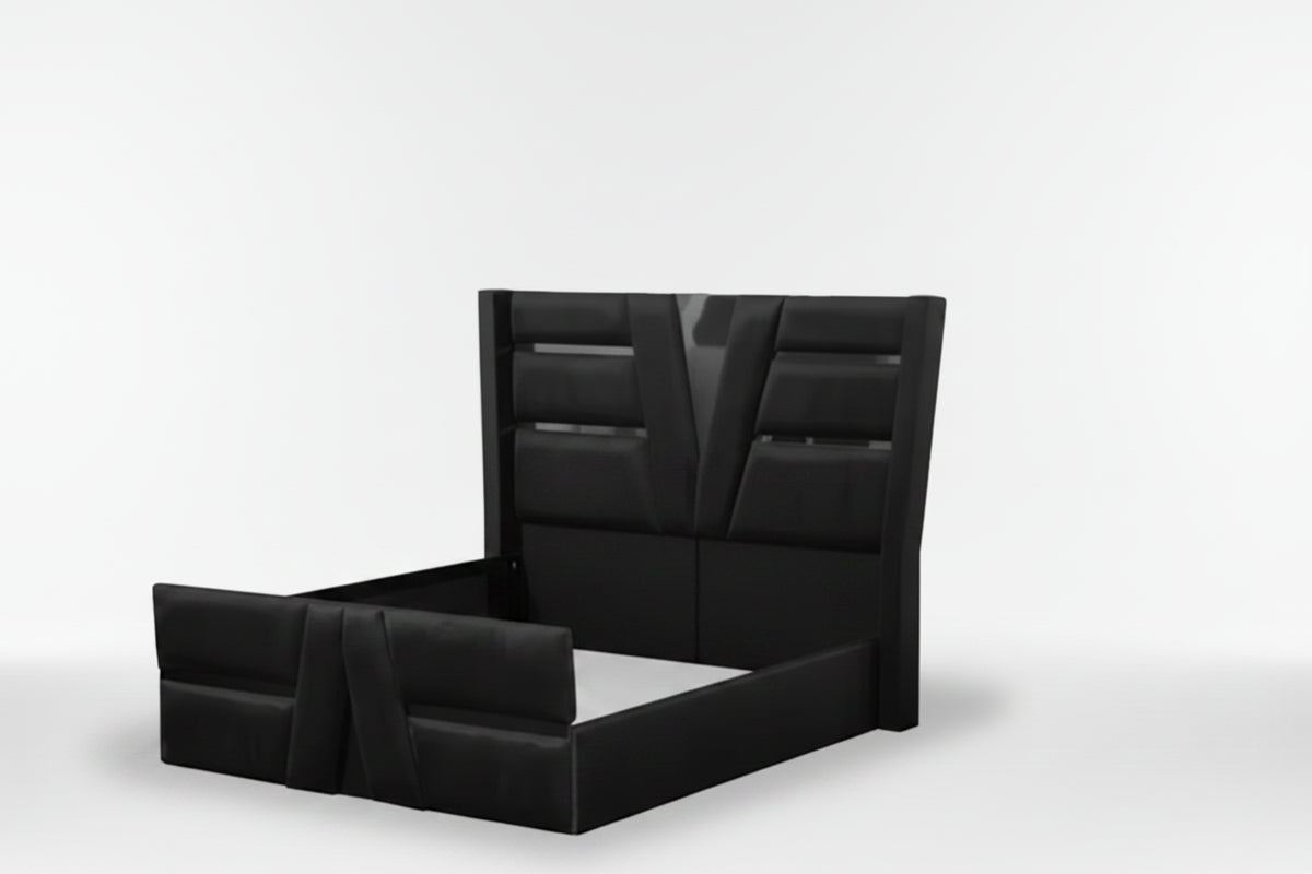 Legends Sandiego Sleigh Bed Black - Makoya Home