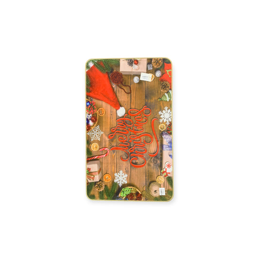 Merry Christmas Rubber Mat